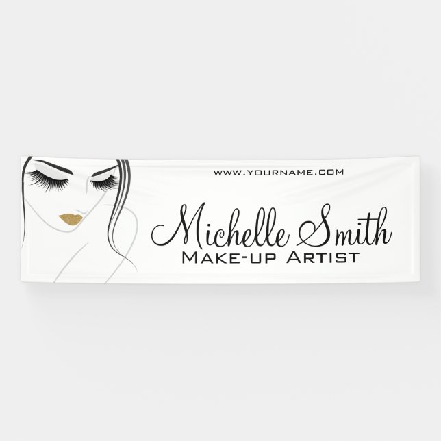 Wimpernverlängerung Face long lashes Banner (Horizontal)