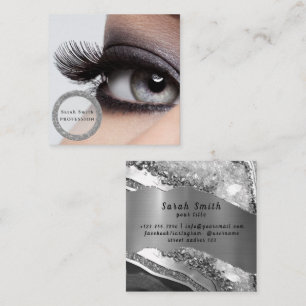 Wimpernverlängerung Salon Schönheit Frau Wimpern Quadratische Visitenkarte