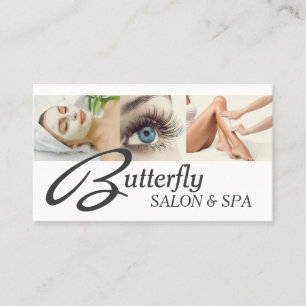 Wimpernverlängerung Waxing Facials Spa Salon Schön Visitenkarte