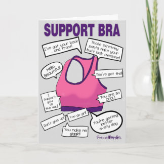 Wimpy Girl Support Bra Card Karte