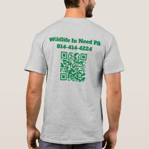 WIN Logo Herren T-Shirt mit QR-Code auf der Rückse