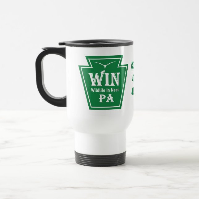 WIN Logo Travel Mug Reisebecher (Links)