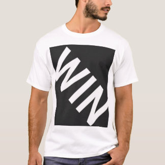 WIN Streetwear-T-Shirt mit diagonaler Typografie | T-Shirt