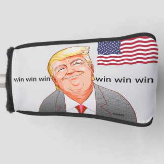 win win win。笑顔が素敵な”ドナルドトランプ” golf headcover