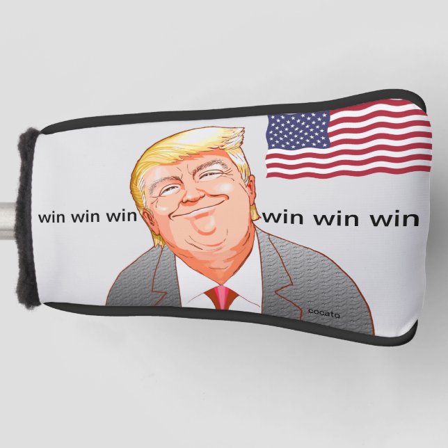 win win win。笑顔が素敵な”ドナルドトランプ” golf headcover (Vorderseite)