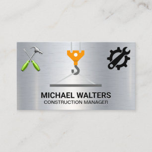 Winch Crane Construction   Gebäude Tools Visitenkarte