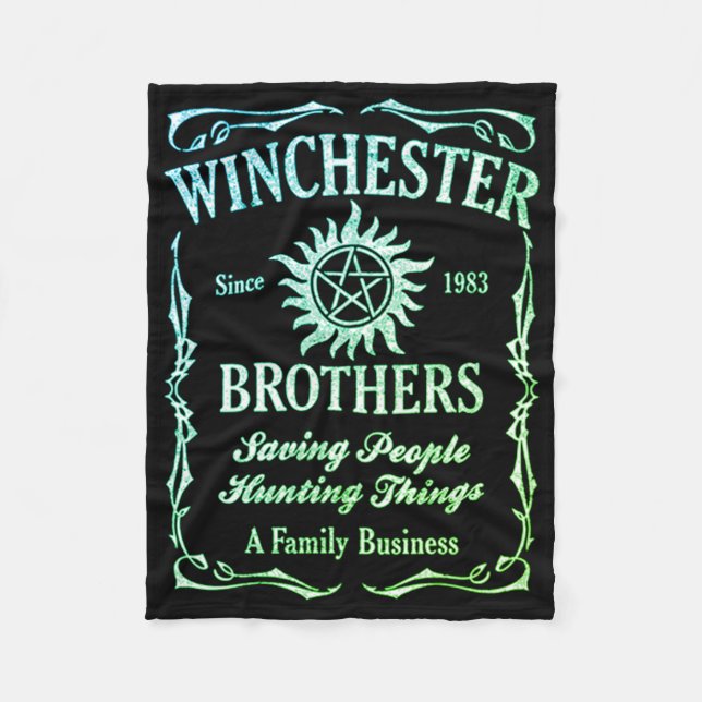 Winchester Brothers Seit 1983 ( Leafgreen ) Fleecedecke (Vorderseite)