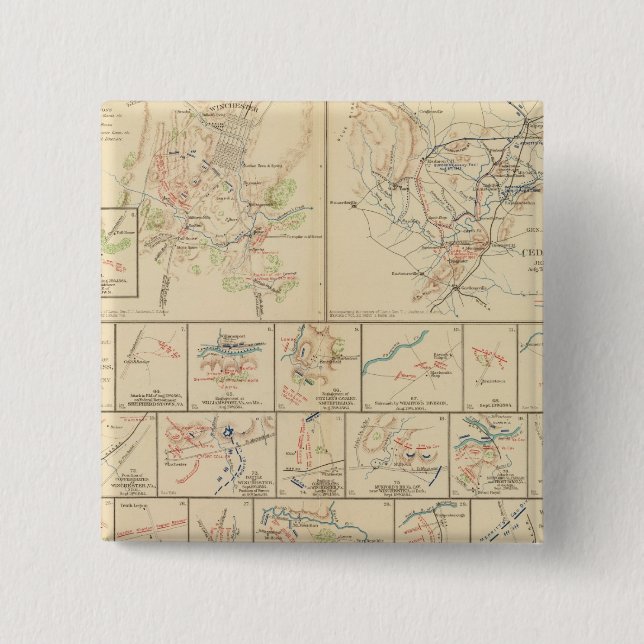 Winchester, Cedar Run, Port Republic, Va Button (Vorderseite)