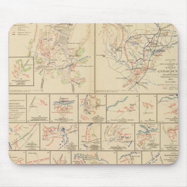 Winchester, Cedar Run, Port Republic, Va Mousepad (Vorne)
