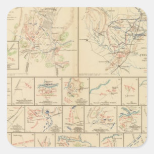 Winchester, Cedar Run, Port Republic, Va Quadratischer Aufkleber