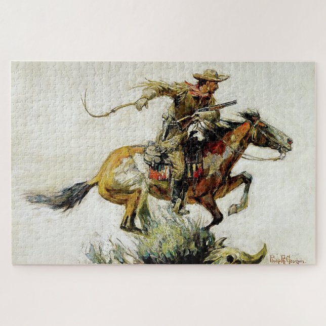 “Winchester Horse and Rider” by Philip R Goodwin (Horizontal)
