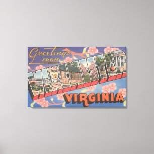 Winchester, Virginia - große Buchstabe-Szenen Leinwanddruck