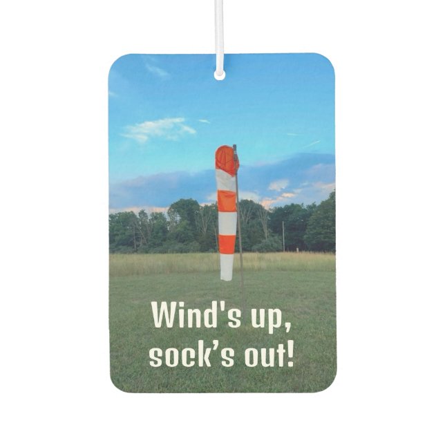 Wind auf, Sock's out, Foto, Funny, Aviation, Cool Autolufterfrischer (Vorderseite)