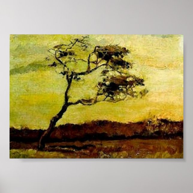 Wind-Beaten Tree (F10) Van Gogh Fine Art Poster (Vorne)
