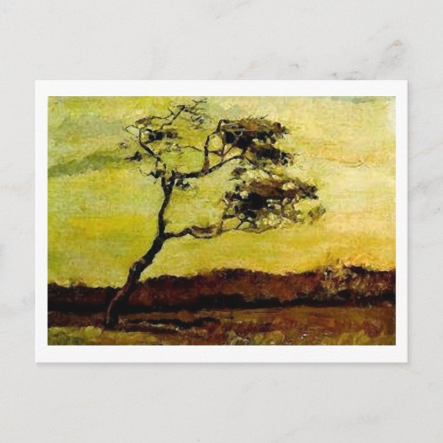Wind-Beaten Tree, Vincent van Gogh Postkarte (Vorderseite)