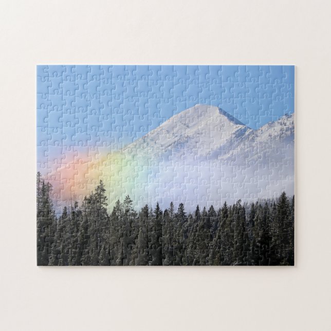 Wind Blown Mountain Snow Regenbogen (Horizontal)