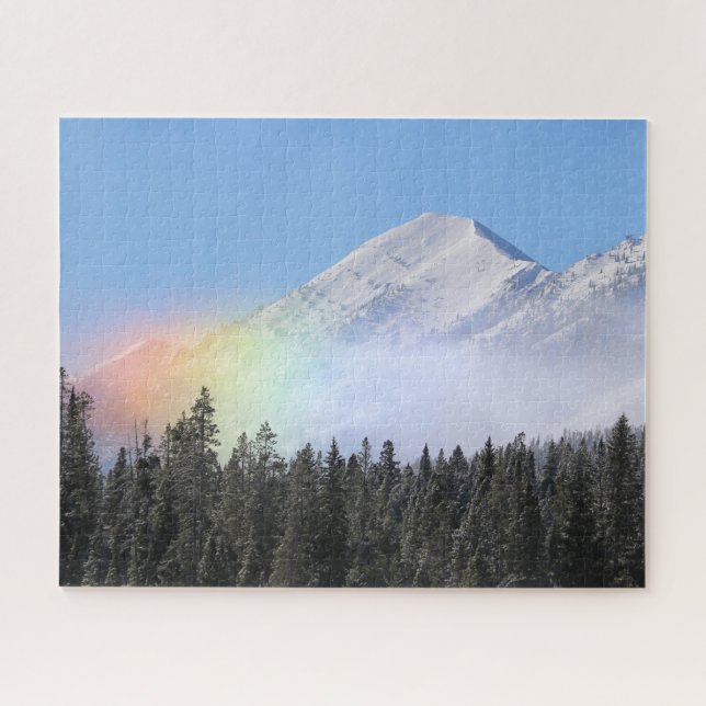 Wind Blown Mountain Snow Regenbogen (Horizontal)