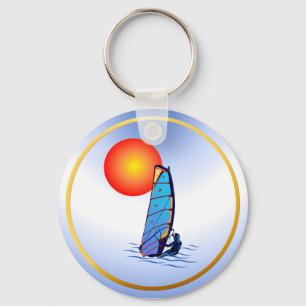 Wind Brandung-Kreis Schlüsselanhänger