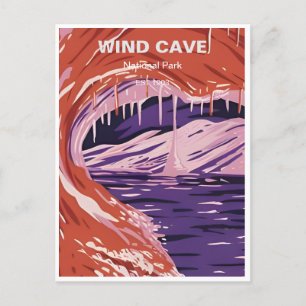 Wind Cave National Park South Dakota Vintage Postkarte