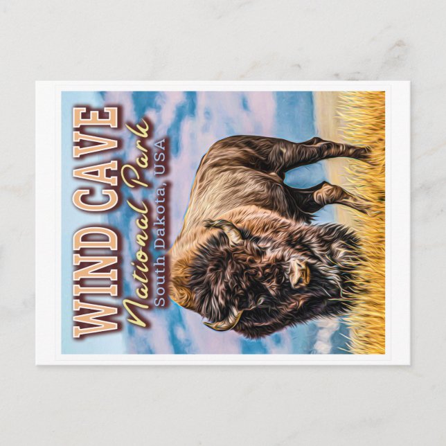WIND CAVE NATIONAL PARK - SÜDDAKOTA USA POSTKARTE (Vorderseite)