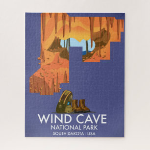 Wind Cave National Park Wanderreiseplakat.