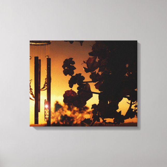 Wind Chime Golden Sunset Leinwand (Vorderseite)
