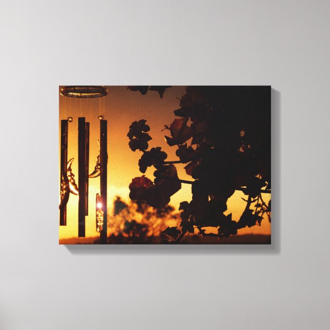 Wind Chime Golden Sunset Leinwand (Vorderseite)