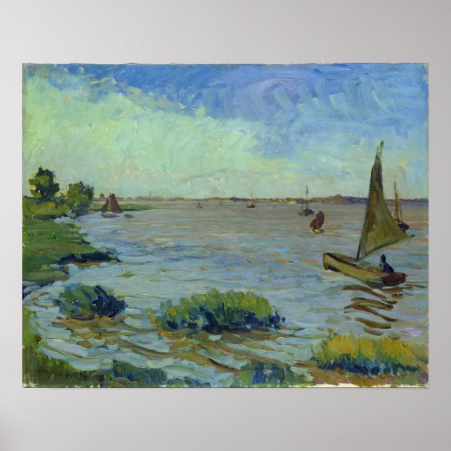 Wind Day on the Elbe, 1911 Poster (Vorne)