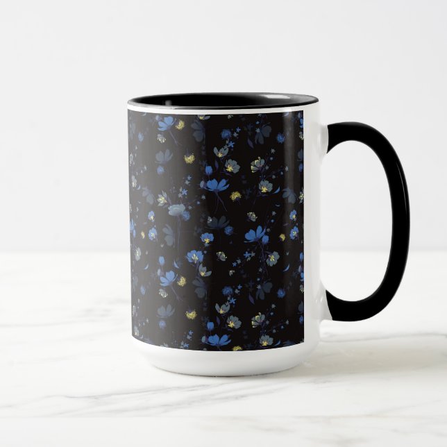 Wind durchgebranntes Blumenmuster Tasse (Rechts)