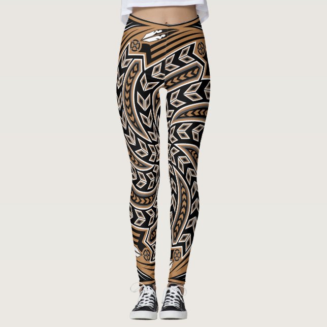 Wind-Geist Brown Leggings (Vorderseite)