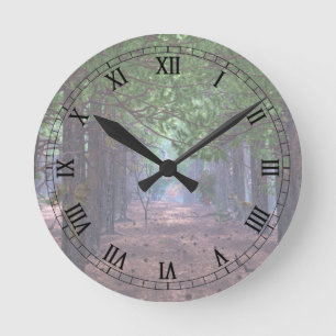 Wind in der Pines-Uhr Runde Wanduhr