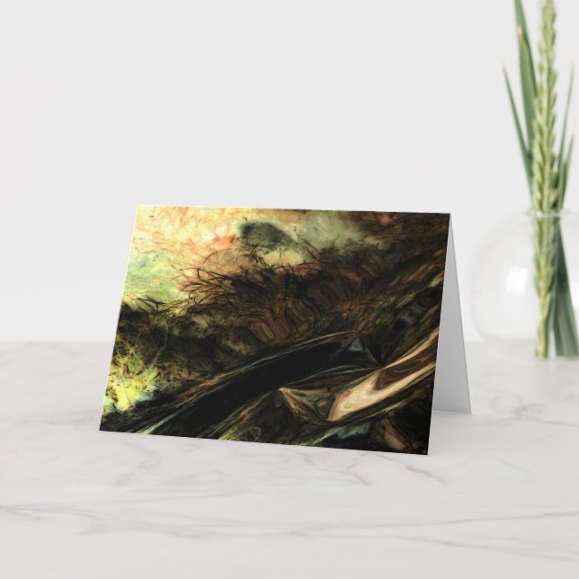 "Wind in Gras" Digital transformierte Wiese Karte (Vorderseite)