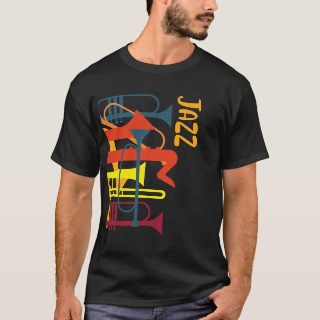 Wind Instrument Jazz Musiker Trumpet Music Lover T-Shirt (Vorderseite)