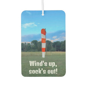 Wind ist auf, Socke ist raus, Foto, Lustig, Luftfa Autolufterfrischer