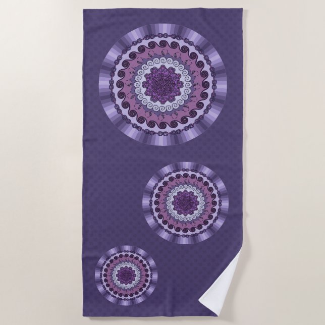 Wind Mandala Beach Handtuch (Vorderseite)