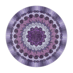 Wind Mandala Glas Cutting Board Schneidebrett