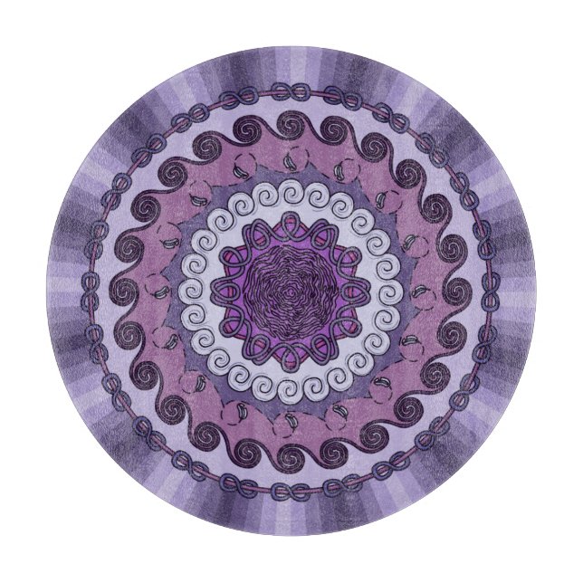 Wind Mandala Glas Cutting Board Schneidebrett (Vorderseite)