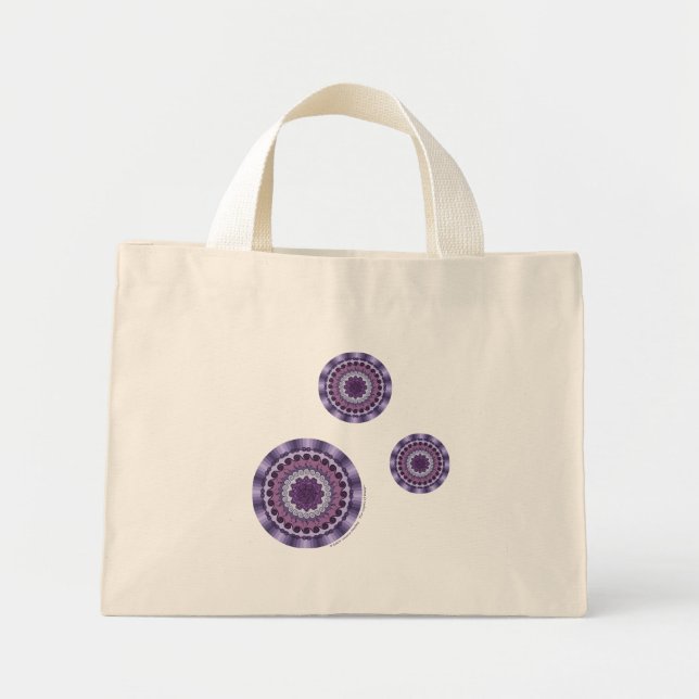 Wind Mandala Tote Bag Mini Stoffbeutel (Vorne)