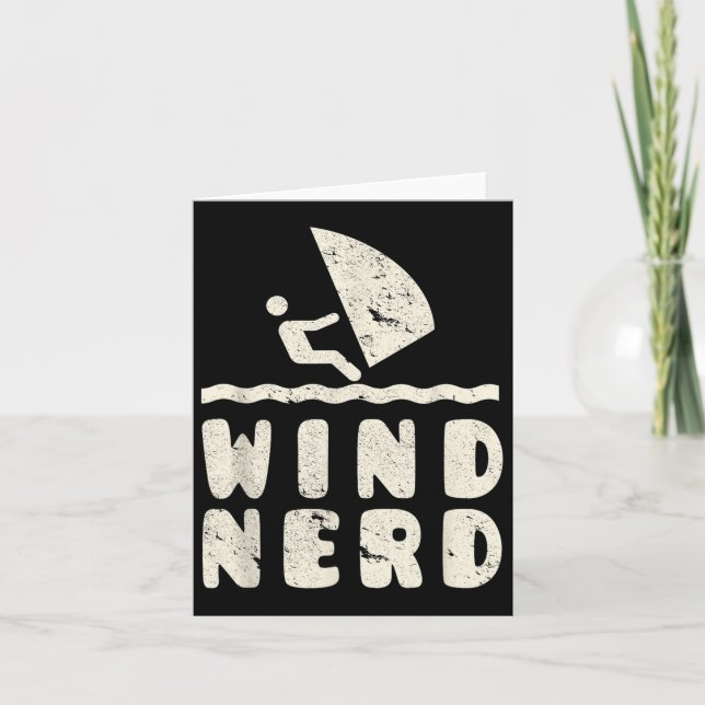 Wind Nerd Funny Windsurfer Windsurfing Beach Hobby Karte (Vorderseite)