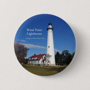 Wind Point Leuchtturm-Knopf Button