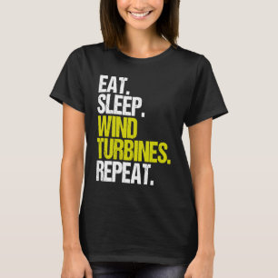 Wind Power Essen Sleep Wind Turbine Techniker T-Shirt