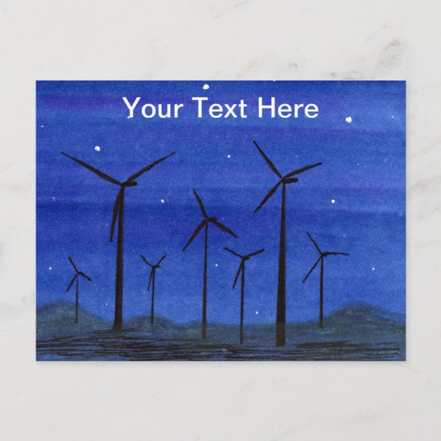Wind Power Postkarte (Vorderseite)
