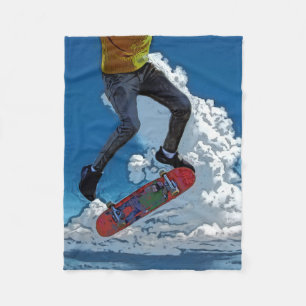 Wind reiten - Skateboarder Poster Fleecedecke