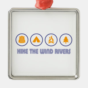 Wind River Mountain Range Ornament Aus Metall