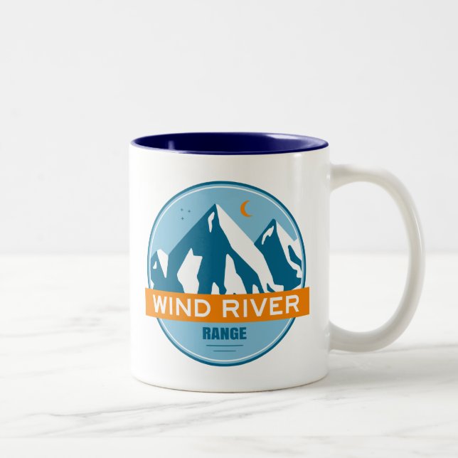 Wind River Mountain Range Zweifarbige Tasse (Rechts)