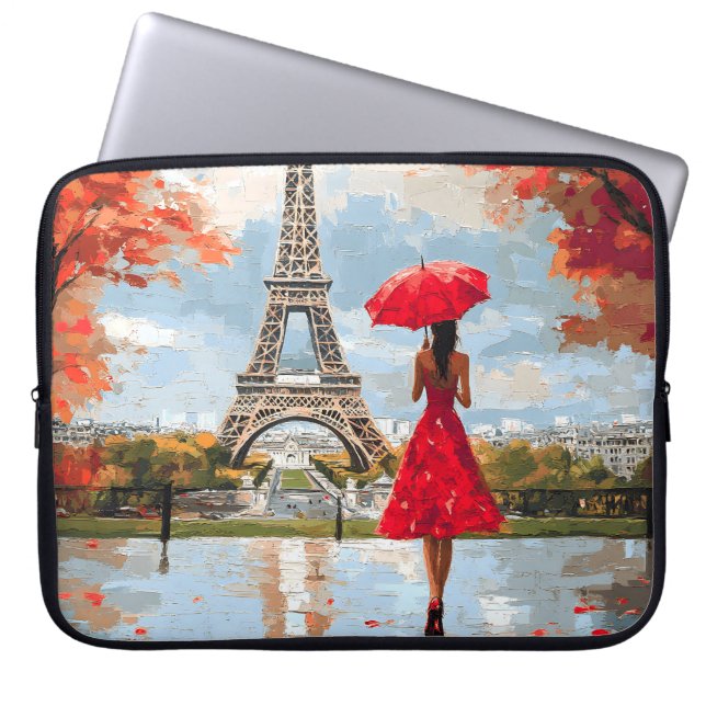 Wind Romance Paris Chic Walk Laptopschutzhülle (Vorderseite)