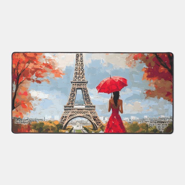 Wind Romance Paris Chic Walk Schreibtischunterlage (Vorderseite)