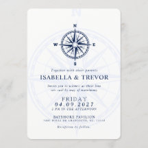 Wind Rose Nautic Wedite Einladung
