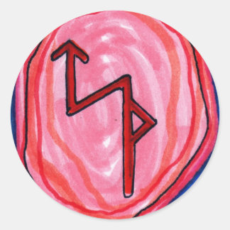 Wind Rune for Business Success Runder Aufkleber