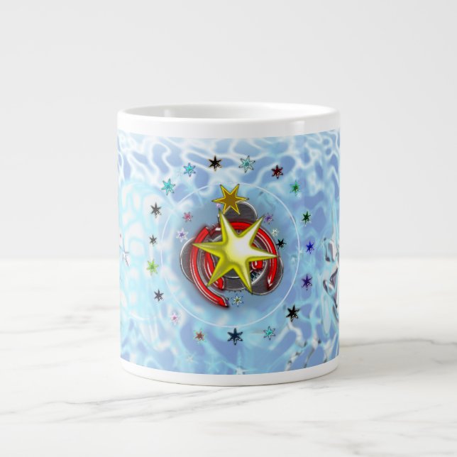 Wind Santa Claus Sock Jumbo-Tasse (Vorderseite)